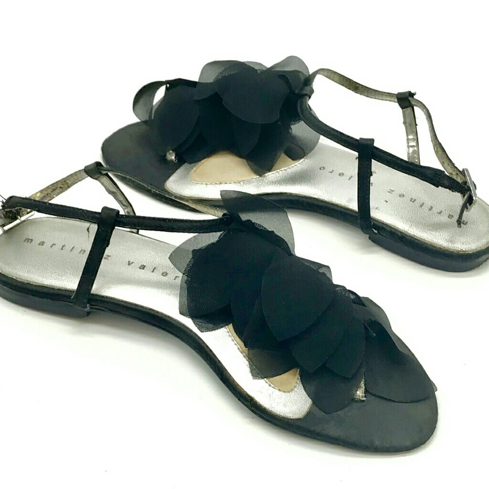 Martinez Valero Scallop Embellished Sandals